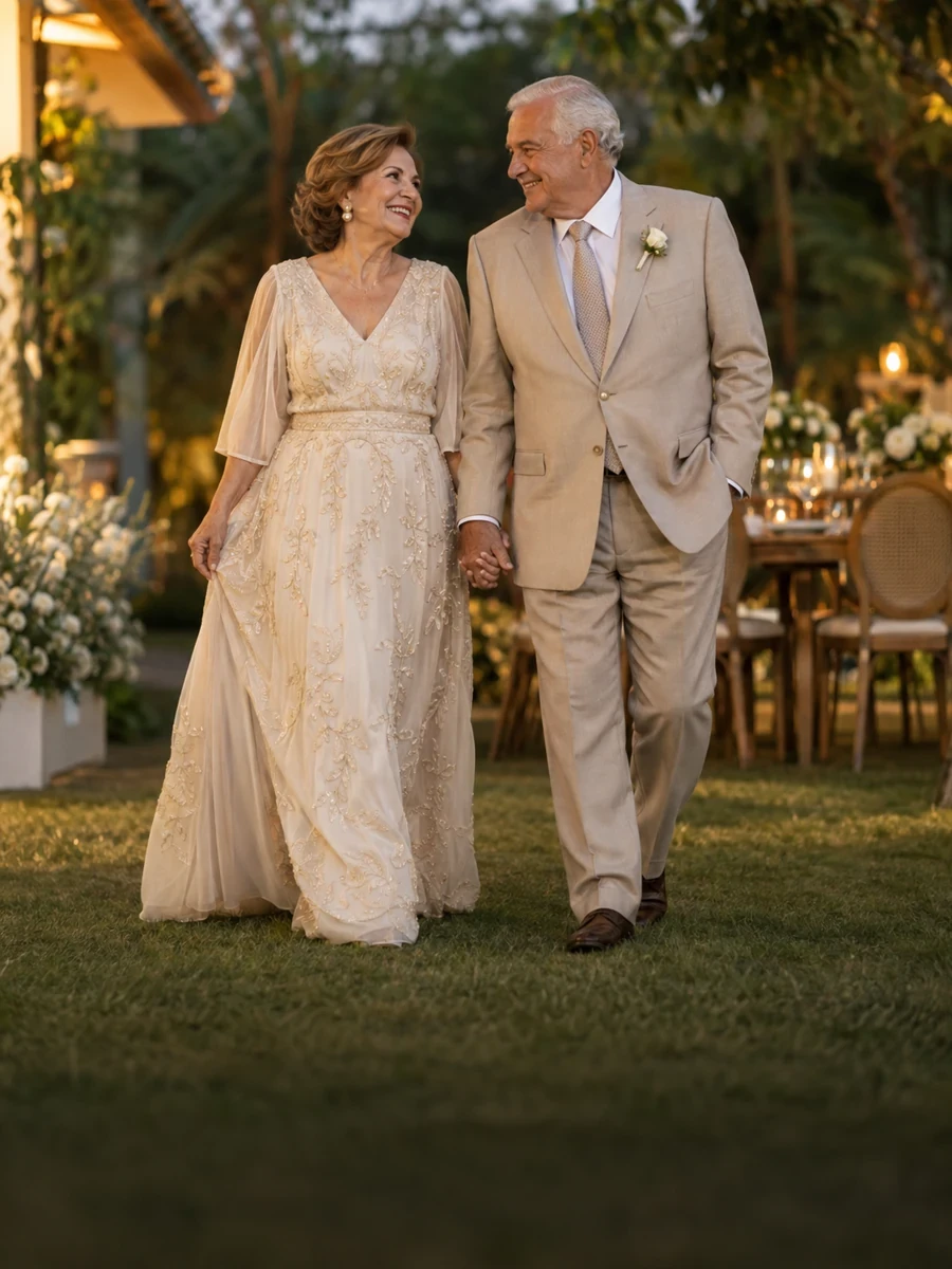 Casal celebrando suas bodas